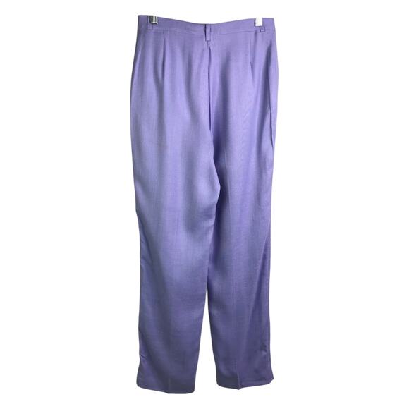 Barry Bricken Pants Womens Sz US 12 Lavender Wool Classic Trouser Pleated Front - Picture 3 of 8